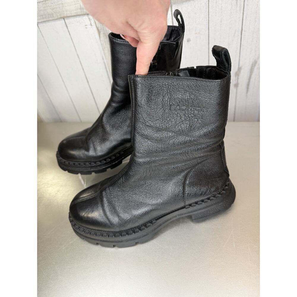 Vitto Rossi Designer Soft Leather Ankle Boots 38 US 7.5 Classic Black Soft